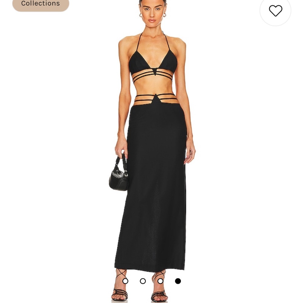 REVOLVE Aya Muse Long Black Skirt